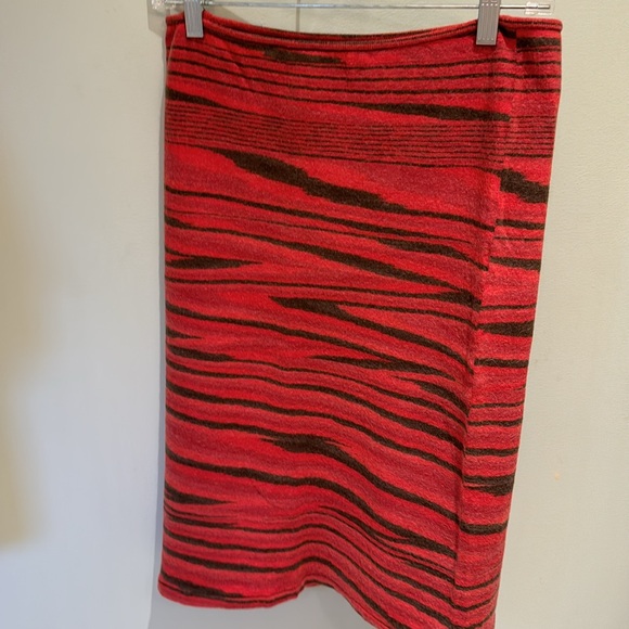 Missoni vintage red and brown skirt * no size tag but fits like a medium - Picture 5 of 5